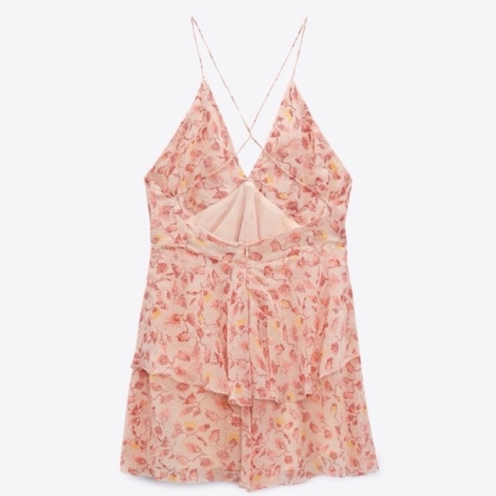 Zara Pink Floral Mini Dress